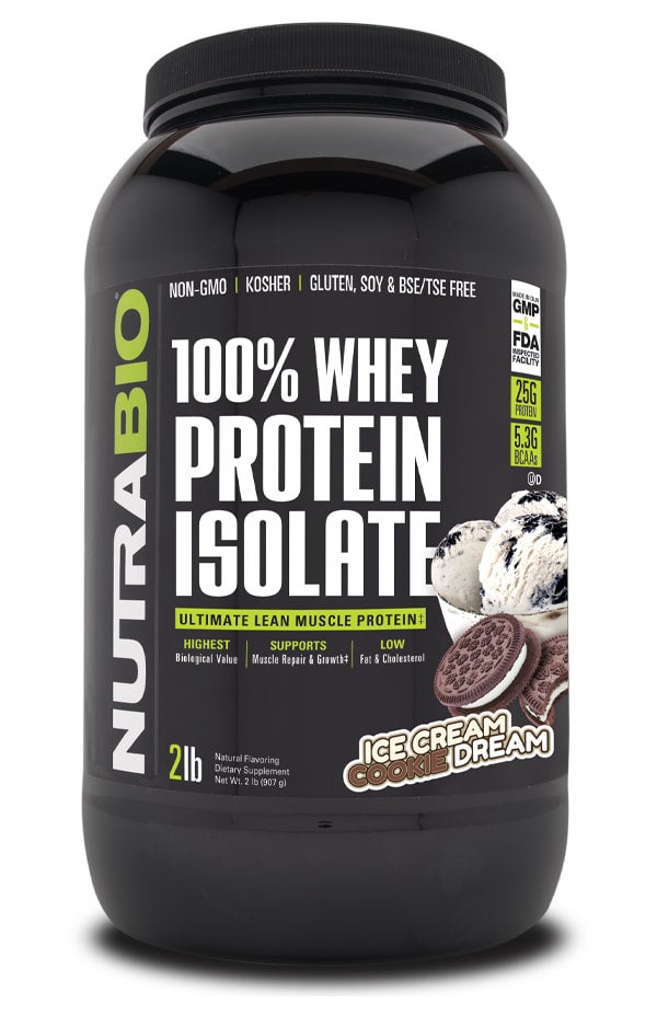 Nutrabio Whey Isolate Ice Cream Cookie Dream Lb Max Muscle