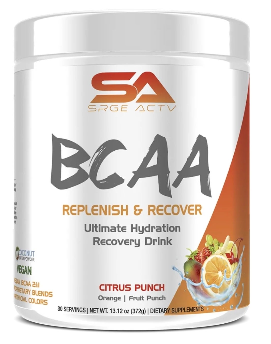 SURGE SRGE ACTV BCAA Replenish & Recover Citrus Punch Max Muscle