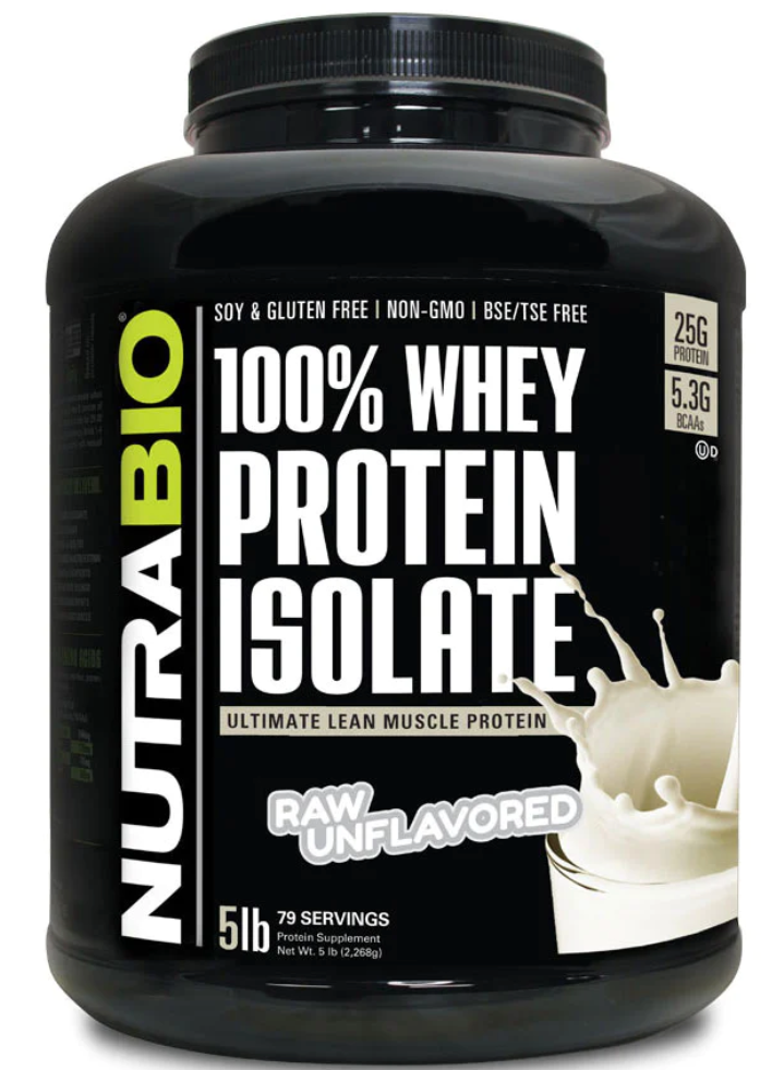 Nutrabio Whey Protein Isolate UNFLAVORED 5lb Max Muscle Clackamas